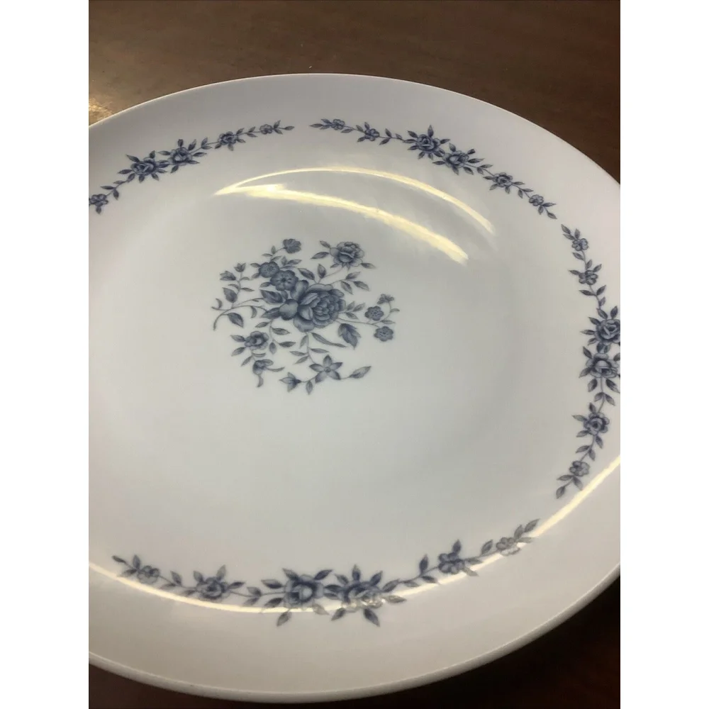 Vintage Blue Brocade by Elite Creation Dinner Plate (Replacement) 1960-1970's